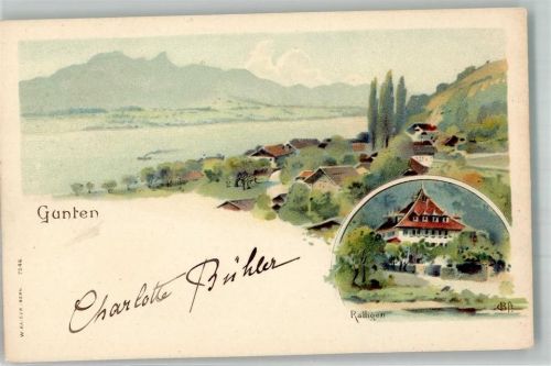 3654 Gunten 1897 Lithographie