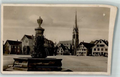 8580 Amriswil Gebrauchsspuren Brunnen Kirche