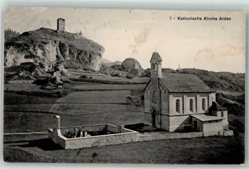 7546 Ardez 1908 Gebrauchsspuren Kath. Kirche