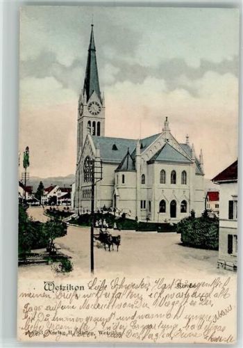 8620 Wetzikon ZH 1913 Foto AK Kirche