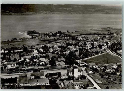 1470 Estavayer-le-Lac - Fliegeraufnahme mit Institut Stavia