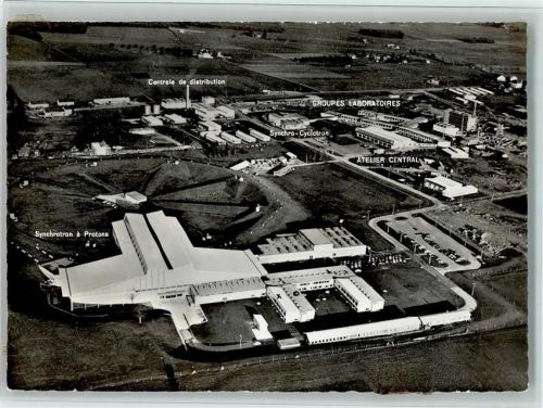 1217 Meyrin Mategnin - Fliegeraufnahme Organisation Européene de Recherche Nucléaire