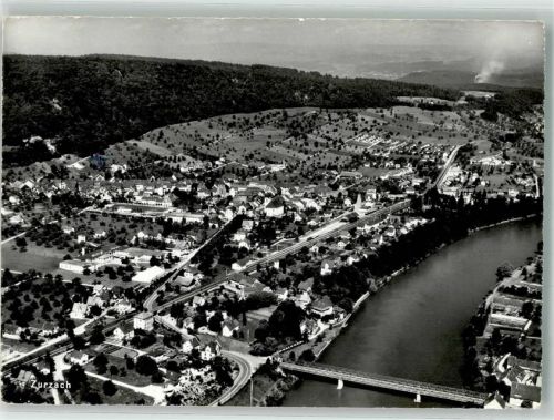 5330 Bad Zurzach Foto AK Fliegeraufnahme