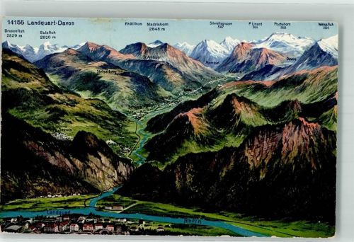 7302 Landquart - Landkarte Strecke nach Klosters Wehrliverlag
