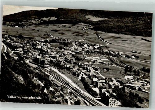 Vallorbe Bahnhof Fliegeraufnahme Bahnhof Schweiz 1942 Gebrauchsspuren