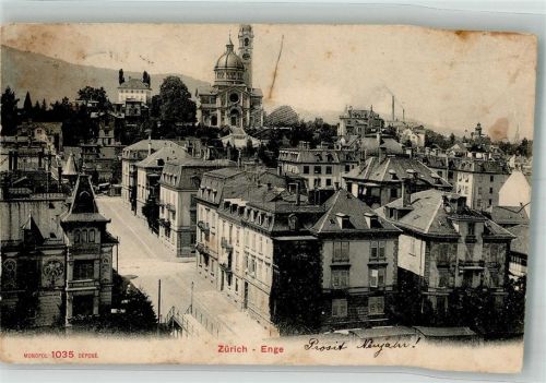 8000 Zürich 1906 Gebrauchsspuren Enge