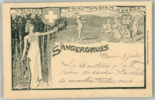 3000 Bern Berne 1899 - Jugendstil Sängergruss