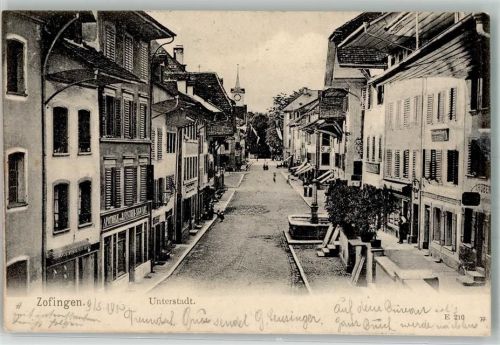 4800 Zofingen 1910 Foto AK Apotheke Unterstadt