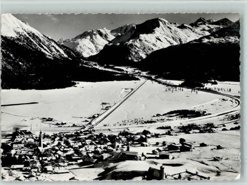 7503 Samedan Samaden - Blick auf Samedan Winteraufnahme