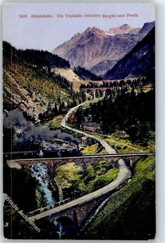 7482 Bergün Bravuogn - Albulabahn, Eisenbahn, Viadukte