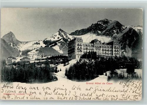 1824 Caux 1906 - Winter - Grand Hotel AK