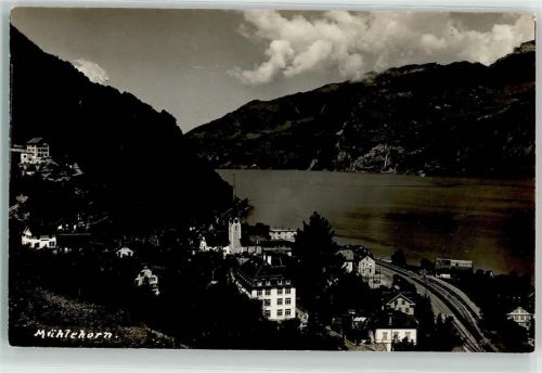 8874 Mühlehorn Foto AK Kirche See