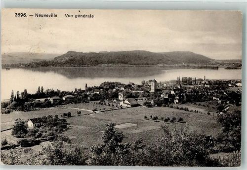 2520 La Neuveville 1911 - Bahnpost Zug 80