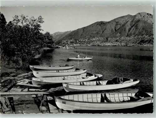 6573 Magadino Foto AK Barche verso Magadino