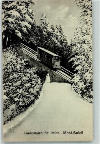 2610 Mont-Soleil 1917 - Winter Funiculaire Standseilbahn Saint-Imier