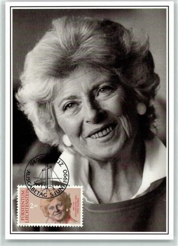 Fürstin Gina Gedenkausgabe Trauermarken 5. Juni 1990 Adel Liechtenstein