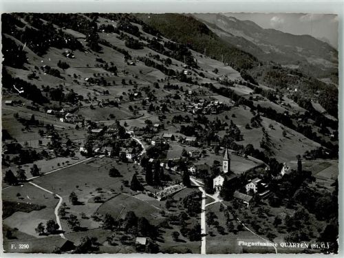 8883 Quarten Foto AK Fliegeraufnahme Foto Gross