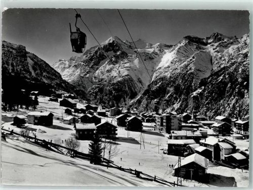 3925 Grächen - Sesselbahn Grächen-Hannigalp Weisshorn Bishorn Barrhorn WInter