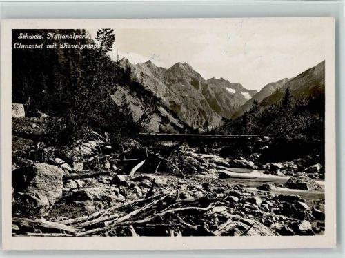 7530 Zernez - Schweiz. Nationalpark Cluozatal mit Diavelgruppe