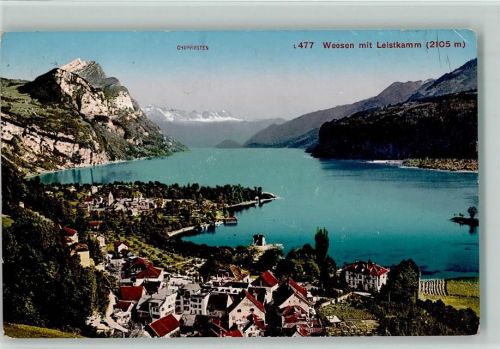 8872 Weesen 1912 - mit Leistkamm Churfirsten