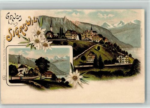 3655 Sigriswil 1901 BOAKC Lithographie Edelweiß Verlag Künzli Nr 2086