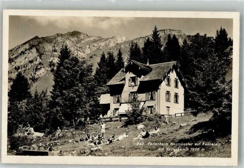 8753 Mollis Foto AK Pension Ferienheim Neumünster auf Kennealp