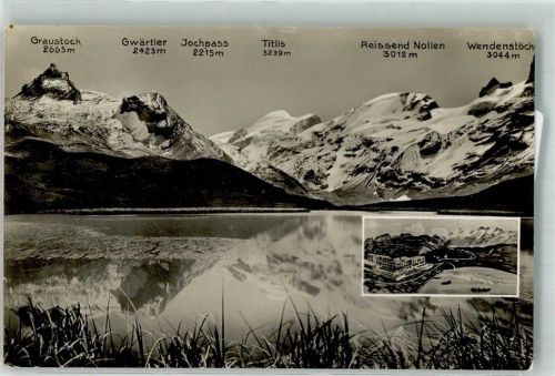 6068 Melchsee-Frutt 1923 Foto AK Hotel Kurhaus Reinhard Graustock Gwärtler Jochpass Titlis