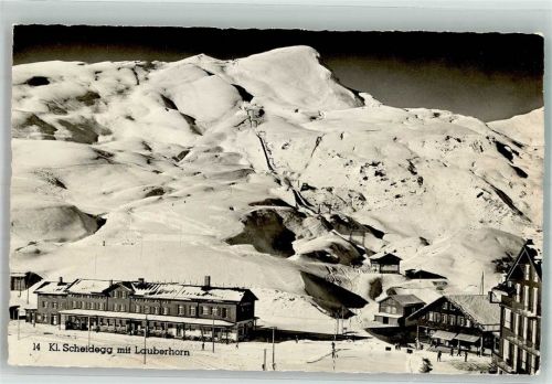 3823 Kleine Scheidegg 1950 Winter Hotel Seilbahn Lauberhorn