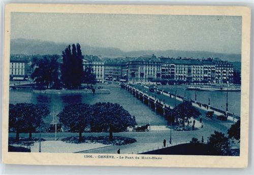 Genf - Brücke Mont-Blanc, teilansicht, Insel AKU2