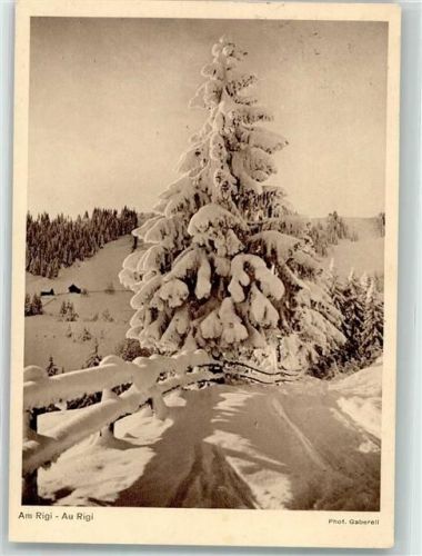 6410 Rigi Klösterli Foto AK Winter Foto Gaberell Serie Biefaisance