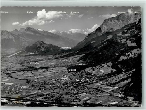 7208 Malans GR - Malans-Jenins-Maienfeld gegen die Luziensteig