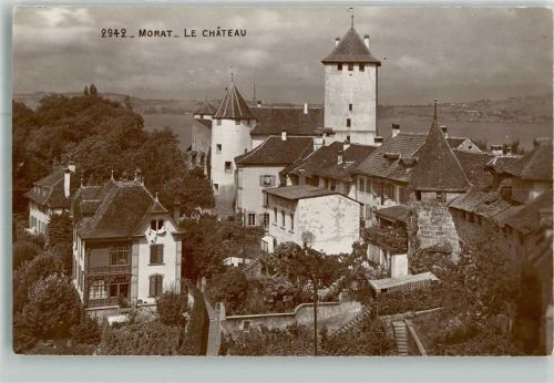 3280 Murten Morat Foto AK Schloss