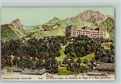 1824 Caux - Le Grand Hôtel les Rochers de Naye et la Dent de Jaman