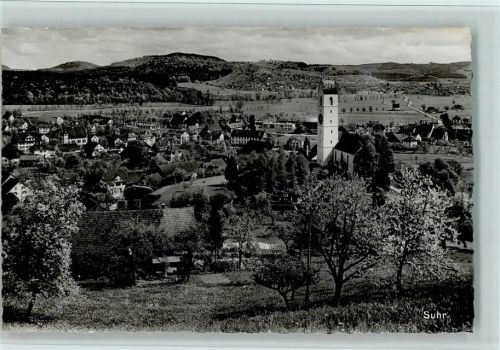 5034 Suhr 1939 Foto AK Vue generale mit Kirche, gute Erhaltung AK