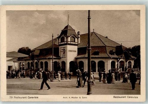 3000 Bern Berne - Landesausstellung 1914 Nr.29 Gasthaus Cerevisia Architekt Hodler
