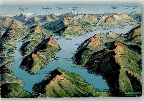 6816 Bissone - Luganer See Vogelschau