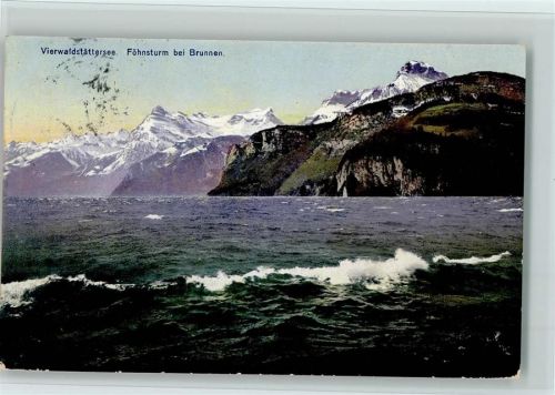 6440 Vierwaldstättersee 1913 - Föhnsturm bei Brunnen