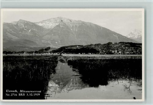 8730 Uznach 1939 Foto AK Mövenreservat 1939 AK