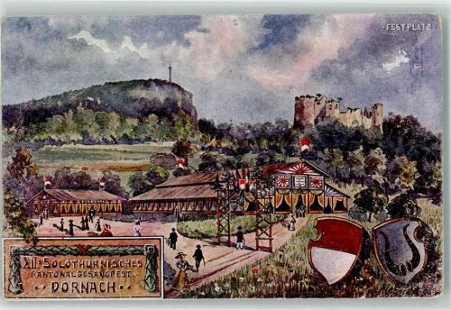 4143 Dornach 1907 - XII. Solothurnisches Kantonalgesangsfest Festpltz Wappen