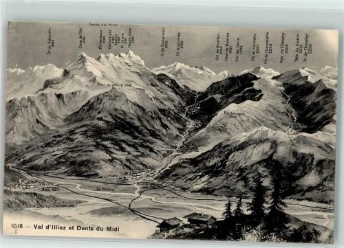 1873 Val-d'Illiez - Vogelschau