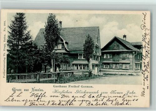 9650 Nesslau 1903 - Gasthaus Freihof Germen