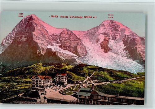 3823 Kleine Scheidegg - Eiger Mönch Abendrot