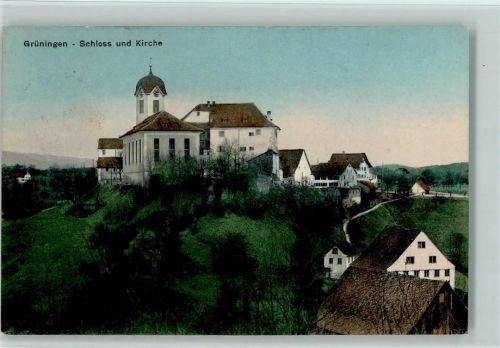 8627 Grüningen - Schloss und Kirche