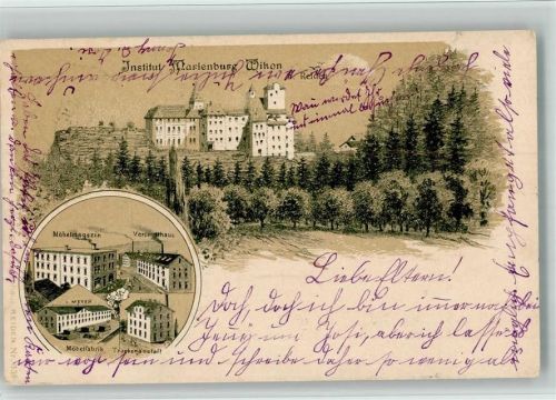 4806 Wikon 1901 BOAKC Lithographie Institut Marienburg Reiden Möbelmagazin Versandthaus Möbelfabrik Trochenanstalt L. Meyer