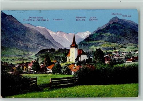 3714 Frutigen - Kirche und Blick ins Kandertal