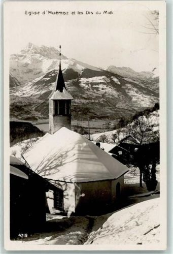 1884 Huémoz - Le Clocher Dent du Midi