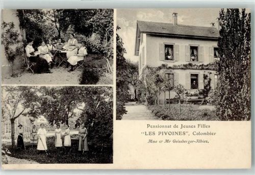2013 Colombier NE 1913 Gebrauchsspuren Pensionnat de Jeunes Filles Les Pivoines