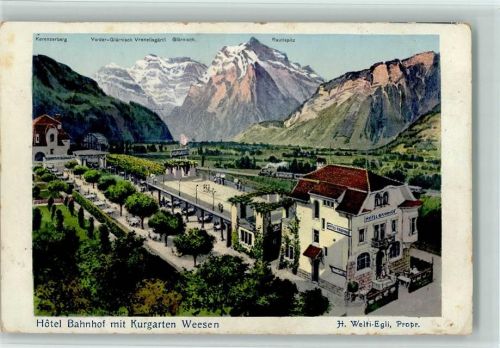 8872 Weesen - Hotel Bahnhof mit Kurgarten