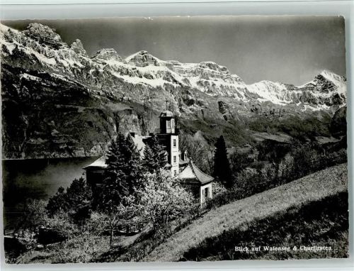 8883 Quarten - Blick auf Walensee und Churfirsten Marienschwestern Neu-Schönstatt