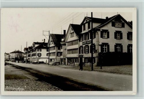 9055 Bühler 1936 Foto AK Gasthaus zum Bahnhof AK